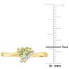 EVERLY JEWELRY | Yellow Plated Sterling Silver 0.009 CT TW Diamond And 3/4 CT TGW Green Quartz Fashion Ring - 4 of 4