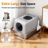 Fully Enclosed Stainless Steel Cat Litter Box, High-Walled Top Entry for Cats of All Sizes, Easy to Clean, 3PCS, 23.62"*15.75"*15", Gray - 2 of 4