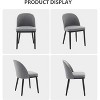 Upholstered Dining Chairs Set of 2, Modern Fabric Dining Room Kitchen Side Chair with Padded Seat and Wood Legs for Restaurant/Cafe - 3 of 4