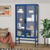 GlasFlength Decorative Storage Cabinets Modern Sideboard Cabinet with Doors and Shelves, for Living Room, Dining Room, Blue, 31.5"*12.6"*61" - 4 of 4