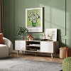 TV Stand for 55 60 inch TV, Boho Entertainment Center with Storage Cabinets, TV Console for Living Room Decor - 3 of 4