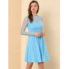 Allegra K Women's Heart Mesh Sheer Long Sleeve Gothic Cocktail Skater Party Dress - 2 of 4