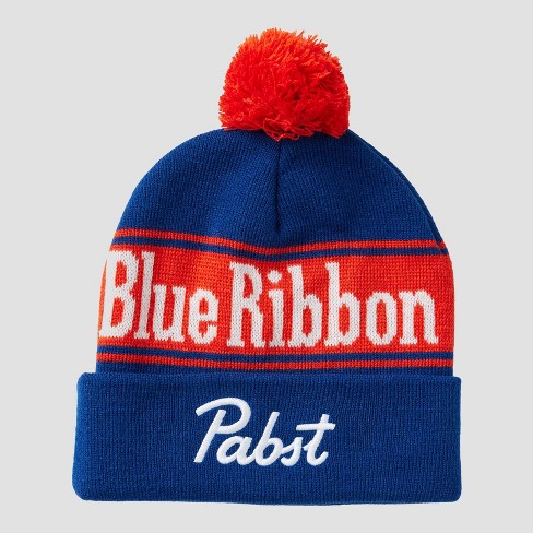 Pabst Blue Ribbon Men's Acrylic Beanie - Blue/Red