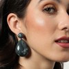 SOHI Women's Grey  Textured Teardrop Earrings - 3 of 3