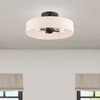 Livex Lighting Venlo 4 - Light Semi-Flush Mount in  Bronze/Antique Brass - 4 of 4