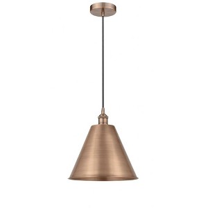 Edison Cone - 1 Light Cord Hung Mini Pendant In Industrial Style-14.75 Inches Tall and 12 Inches Wide - 1 of 1