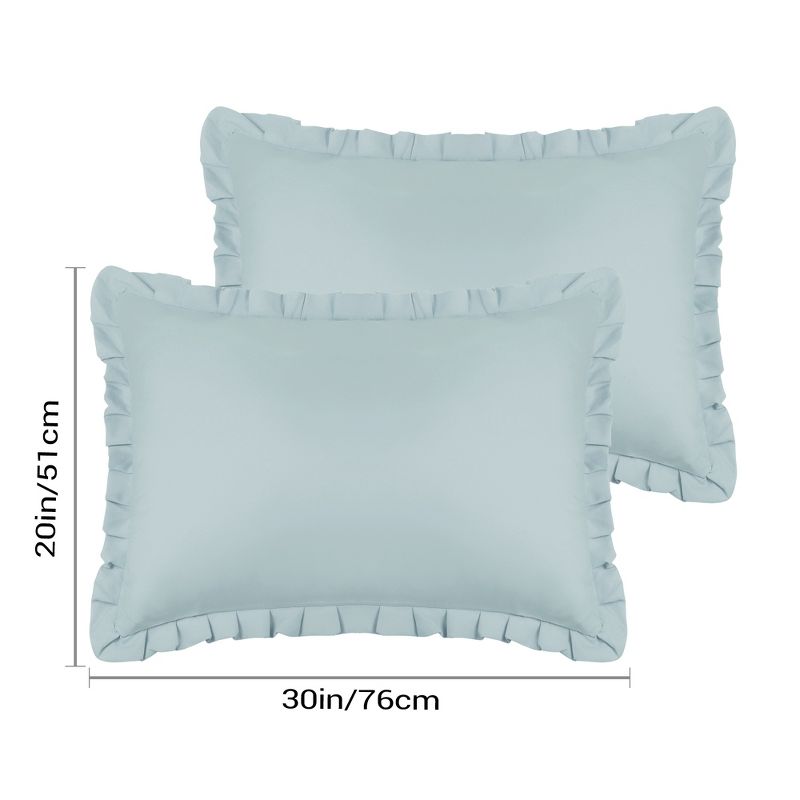 Unique Bargains Single Layer Envelope Closure Ruffle Pillowcases 2 Pcs, 4 of 7