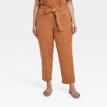 Women's High-Rise Tapered Ankle Tie Front Pants - A New Day™