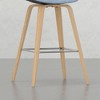 PAGED Set of 2 Bar Stools with Chrome Footrest, Modern Counter Stools with Curved Seat and Back, Dining Chairs for Home Pub - 4 of 4
