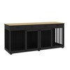 Famapy 86.6"lack Large Dog Crate Furniture with 4 Drawers Multi-Purpose Furniture Style Dog Crate - 4 of 4