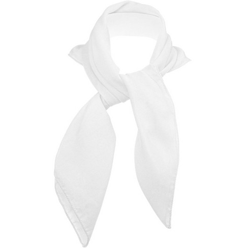 Silk Neck Scarf for Women in Solid Black