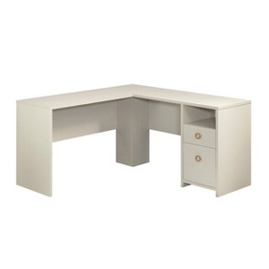 Sauder Grand Coastal L Desk Dove Linen - 1 of 4
