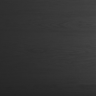 Black Wood Grain Trestle Desk with Open Shelving