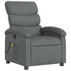 vidaXL Massage Recliner Chair, Adjustable Backrest/Footrest - Dark Gray - 3 of 4