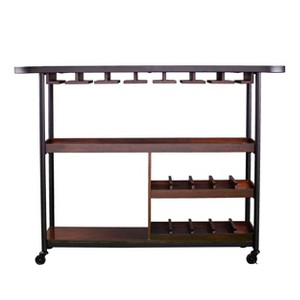 Tonsley Rolling Wine Cart - HZ2598 - Brown - SEI - 1 of 4