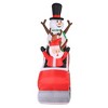 Occasions AIRFLOWZ INFLATABLE SANTA SLEIGH RIDE  8FT, 8 ft Tall, Red - 4 of 4