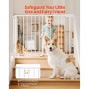 Angel Sar Baby Gate, 29.5-43 Inches Adjustable Width, 28 Inch High Pet Gate with No Threshold Bar, One-Hand Open, for Stairs and Doorways, White - 2 of 4