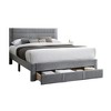 Queen Size Upholstered Platform Bed with Storage Drawer for Bedroom - 2 of 4