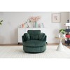 Oversized Corduroy Round Swivel Accent Chair with Pillows for Living Room, Bedroom - 3 of 4