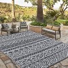Camping Rug for Balcony Washable Easy-Clean Non-Slip Carpet Modern Boho Plastic Carpet Stain-Resistant RV Area Rug for Patio Picnic Beach - 2 of 4