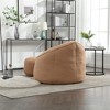 Bean Bag Chair with Ottoman, Comfy Bean Bag Sofa Chair, Modern Accent Bean Bag Chairs with Footstool for Living Room Bedroom Apartment Dorm - 3 of 4