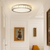 DOMETOUR Crystal LED Ceiling Light, 19.7-Inch Flush Mount, 45W Dimmable Modern Fixture, Energy-Saving, Perfect for Living Room, Bedroom, Kitchen - 3 of 4