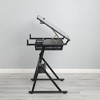 Vynxaria black adjustable tempered glass drafting printing table with chair - 2 of 4