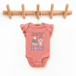 The Juniper Shop Keepin' It Cool Ice Cream Baby Flutter Sleeve Bodysuit - 1 of 2