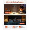 Cordless Table Lamp 2-Pack, 5200mAh Rechargeable, Stepless Dimming & 3 Color Modes - 4 of 4