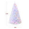 Best Choice Products Pre-Lit Premium Hinged White Artificial Christmas Pine Tree w/ Lights, Stand, PVC Branch Tips - 2 of 4