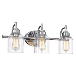 Chloe Lighting Adair Transitional 3 Light Chrome Bath Vanity Fixture 24" Wide - 1 of 4