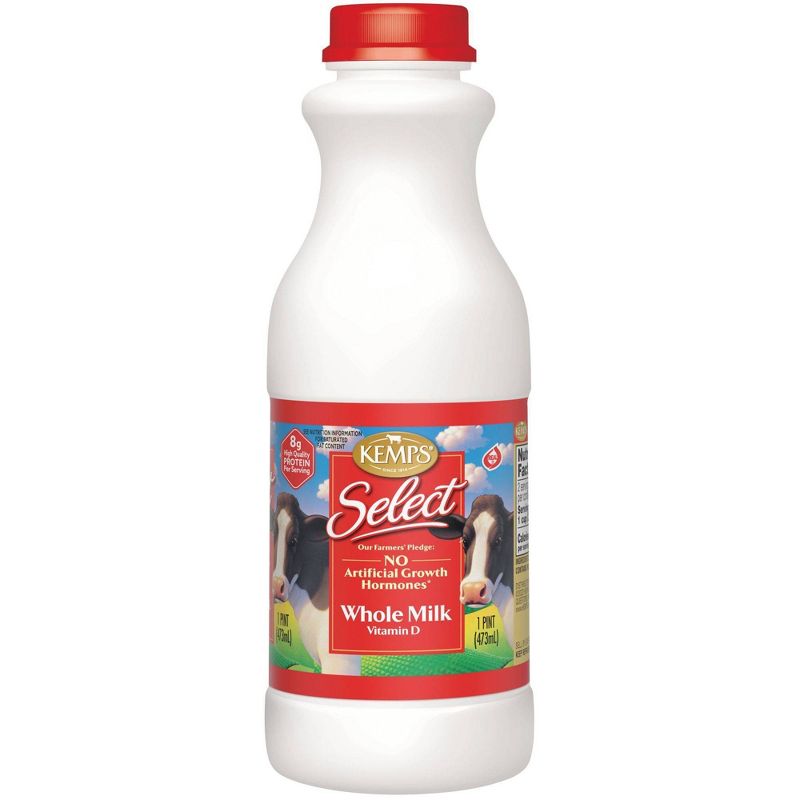 Kemps Select Whole Milk - 16 fl oz, 1 of 8