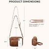Quilted Crossbody Bags for Women RFID Vegan Leather Travel Purse Small Shoulder Handbags with Built in Wallet - 2 of 4