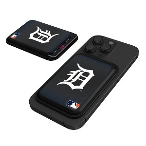 MLB American League Teams Linen Black Magnetic Credit Card Wallet - 1 of 3