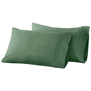 Luxury Cotton 850 Thread Count Solid Pillowcase Set of 2 by Blue Nile Mills - 1 of 3
