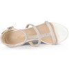 Allegra K Women's Rhinestone Ankle Strap Stiletto Heeled Sandals - 4 of 4