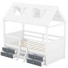YOOCOZZ Twin Size Wood Bed House Bed Frame - 2 of 4