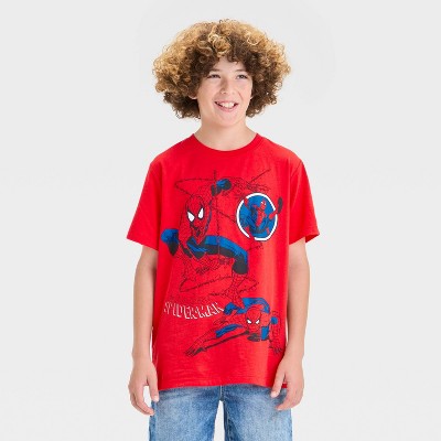 Boys' Spider - Man Graphic Short Sleeve T-Shirt - Red