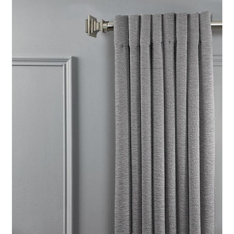 Linen Avenue Metal Square Single and Double Window Curtain Rod Set, 3 of 8