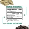 Organic Ashwagandha Capsules 2100mg Supplement w/ Black Pepper Root Powder - 60 Capsules By Nature's Nutrition - 2 of 4