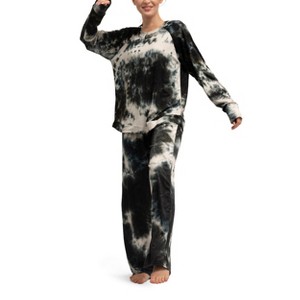 Hello Mello Women's Dyes The Limit Lounge Top and Pants, 2-Piece Pajama Set - 1 of 4