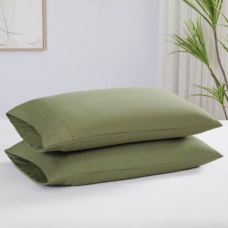 Southshore Fine Living, Vilano Collection Set of 2 Pleated Pillowcases Ultra-Soft Brushed microfiber, 4 of 7