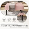 MOONMISS Small Ottoman Footstool with Legs,Corduroy Fabric Ottoman Foot Stool with Soft Padded seat - 4 of 4