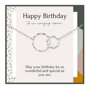 HOPE LOVE SHINE Happy Birthday Card with Necklace Gift for Her – Birthday Jewelry Gift for Friend, Coworker - 1 of 4