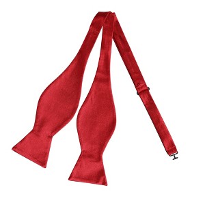 Allegra K Men's Solid Color Self-tied Formal Wedding Party Tuxedo Adjustable Bow Ties - 1 of 4