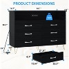 Jojoka 6/8 Drawer Dresser for Bedroom, Wide Wood Chest of Drawers with Storage, TV Stand Dresser for Living Room, Entryway, or Hallway - 2 of 4