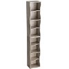 Gulches 8-Tier Ultra-Thin Adjustable Bookshelf - Wavy Border Design, Detachable 2-in-1 Storage Shelf with Anti-Tip Hardware - 4 of 4