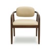 Betsy Vegan Leather Dining Chair in Taupe - 3 of 4