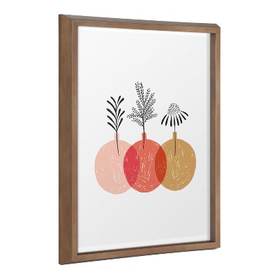 16" x 20" Blake Plant Trio by Duchess Plum Framed Printed Glass Gold - Kate & Laurel All Things Decor