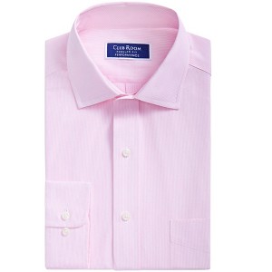 Club Room Mens Regular Fit Cotton Stripe Button Down Dress Shirt - 1 of 1